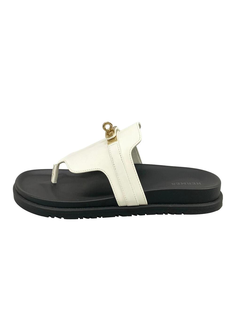 Hermes Unpeel White Leather Women's #293772H93B